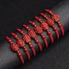 Pulsera de Cinabrio Natural con las Ocho Deidades Guardianas del Zodíaco, Pulsera del Año de Nacimiento, Estilo para Parejas, Hilo Rojo
