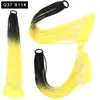 Pelucas Trenzadas de Colores Estilo Europeo y Americano, Coletas de Color Degradado, Trenzas de Espiga de Celebridades de Internet, Trenzas de Boxeadora de Tres Hebras para Discoteca