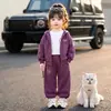Conjunto de punto tipo suéter de murciélago para niña estilo coreano, nuevo conjunto de moda de dos piezas para primavera y otoño 2026 para niñas pequeñas