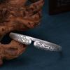Explosões do TikTok Longyue Fengming Pulseira Método Antigo Masculina Bronze Banhado a Ouro Herança Fosco Longfeng Jixiang Feminina Pulseira de Abertura