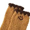Nuevos Calcetines Gruesos de Coral para Otoño e Invierno Transfronterizos para Mujer con Bordado de Sonrisa, Calcetines para Dormir, Calcetines de Luna, Calcetines de Felpa para Casa
