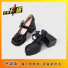 Preto Mary Janes Lolita Salto Grosso Baixa Estatura 2026 Outono/Inverno Novos Saltos Altos Versátil Solado Grosso Sapatos Pequenos de Couro Feminino