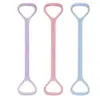 Banda de Resistência para Yoga Banda Elástica de Silicone Corda de Resistência para Fitness Banda de Resistência para Casa Emagrecedor Abridor de Ombros Trainer de Costas para Beleza