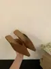Mules de Verano para Mujer Chuyuji para Exteriores, Nuevo Estilo Retro Francés de Gamuza, Elegantes Mules con Brisa Nocturna, Tacón Grueso y Punta Fina