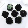 Z Nuevas Rosas de Terciopelo de Alta Gama, Cabezas de Flores de Rosa Artificiales, Accesorios para Ropa de Ramillete DIY, Materiales Florales al por Mayor, Flores Falsas
