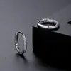 Jinse transfronterizos Europa y Estados Unidos aretes tipo O de diamantes completos aretes redondos dorados aretes huecos de moda aretes al por mayor