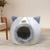 Cama para Gato em Estoque, Casa Quente e Espessa para Gatos, Casa Cama Fechada, Cama para Cachorro Estilo Villa, Tapete de Dormir Quente de Inverno para Animais de Estimação