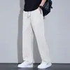Pantalones Casuales de Éxito Principal Primavera y Verano Pantalones Largos para Hombre Rectos Sueltos Ajustados para Hombre Elásticos Versátiles Pantalones de Moda para Hombre