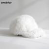 Gorra de béisbol de terciopelo imitación visón del noreste para niños, gorra de felpa para viajes al aire libre, gorra para hombre estilo montaña nevada, a prueba de viento, cálida, protección para los oídos, otoño e invierno