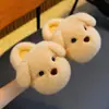 Pantuflas de Algodón de Invierno para Niños y Niñas, Calientes, Con Felpa Adicional, Esponjosas, Perro Pequeño, Suela Gruesa, Casa, Padre-Hijo, Talón Cubierto, Zapatos de Algodón