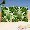 Funda de almohada de lino transfronteriza de Amazon Funda de cojín con estampado de jungla tropical Funda de almohada con estampado de plantas Almohada lumbar para oficina