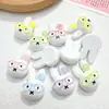Accesorios de Resina DIY de Dibujos Animados Joyería Usar Gafas Conejo Pegamento de Crema Pasador Funda de Teléfono Móvil Hebilla de Zapato Llavero Colgante