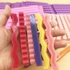 Molde de doce com 12 cavidades, bastão de cera de silicone em espiral longa, onda de bastão longo de grau alimentício, conjunto completo de ferramentas de fabricação
