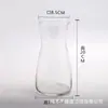 Vaso de Vidro Fresco Iridescente Minimalista 8 polegadas Recipiente Transparente para Flores para Cultivo Aquático de Lírios, Decoração de Sala de Estar para Casa
