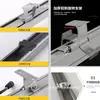 Soporte Base para Luz de Lavado de Pared LED Clip de Aleación de Aluminio para Luz Lineal Pieza de Fijación de Ángulo Ajustable Accesorios de Iluminación