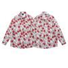 Camisa de Manga Larga con Diseño Jacquard de Borlas Rosas Vintage Estilo Hong Kong para Hombre, Top Vintage para Pareja, Chaqueta Ins