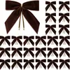 Decoração de Árvore de Natal com Laço de Veludo 2,5cm - Pingente para Decoração de Atmosfera Natalina