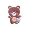 Broche de oso de té con leche Insignia linda japonesa Insignia de bebida personalizada Insignia de animal de dibujos animados Accesorios para mochila de hombre y mujer