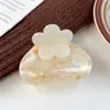 Pinza de Pelo de Flor Colorida Dulce y Linda para Mujer, Pinza de Garra de Tamaño Mediano para Peinado de Princesa Semirecogido, Accesorio para el Cabello de Pinza de Tiburón para Primavera y Verano