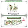 Adesivos de Parede Coloridos de Papagaio Arara com Flores e Folhas Tropicais para Quarto e Sala de Estar Parede de Fundo Decoração de Casa Adesivos de Parede Autoadesivos