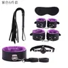 Conjunto de lingerie de couro de dez peças para comércio exterior SM, conjunto de pelúcia, conjunto de bondage, conjunto de 10 peças, brinquedos alternativos, produtos sexuais