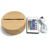 Venta al por mayor de fábrica Base de luz nocturna 3D DIY Acrílico USB Monocromática Tricolor Enchufe Control remoto Táctil Colorida Base