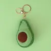 Llavero de Lana Tejido a Mano Fruta Uva Caqui Aguacate Colgante de Bolso Joyería Regalo