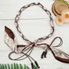 Cinto Trançado de Corda de Algodão Estilo Retrô Boêmio Corrente de Cintura para Mulheres, Nova Corda de Cintura Decorativa com Franja de Concha Estilo Étnico Tendência
