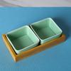 Celadón Bambú y Madera Dividiendo Plato de Frutos Secos Plato de Aperitivos Melón y Nueces Caja de Aperitivos Plato de Aperitivos Plato de Dulces Tienda de Pedicura Plato de Aperitivos Fruta