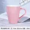 Caneca Logotipo Personalizado Cerâmica Caneca Letras Impressas Copo de Água Cor Pura Caneca de Café Hotel Simples Atacado
