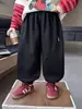 Q03 Pantalones para niño, pants deportivos, estilo primavera y otoño, pantalones atléticos, negro y gris, para bebés y niños pequeños, pantalones casuales, ropa deportiva para niños