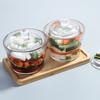 Frasco para Verduras Encurtidas de una Noche Estilo Japonés, Frasco de Vidrio para Encurtidos para el Hogar, Frasco de Vidrio con Tinte Ligero, Utensilios de Cocina Prensados con Piedra Pesada