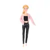 E-commerce Transfronteiriço Vestido para Boneca Barbie de 11 Polegadas 30cm Roupa Externa Pequena e Cheirosa Roupa Externa de Lã Calça de Couro Pronta para Venda