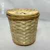 Productos de bambú tejidos de bambú cesta con tapa recipiente para té cesta de flores cesta de bambú para frutas con tapa recogedor doméstico escurridor cesta para huevos