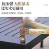 Conjunto de Mesa e Cadeiras de Composto Madeira-Plástico para Exterior Pátio Impermeável Protetor Solar Anticorrosão Madeira Varanda ao Ar Livre Jardim Café Conjunto Completo de Mesa e Cadeiras