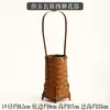 Cesta de arreglo floral tejida en bambú retro de mano cesta de flores rociadas adorno Zen recipiente chino para arreglo floral Ikebana tubo de bambú