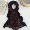 Bufanda para Mujer de Invierno de Alta Gama 2025 Nueva Bufanda Cálida a Prueba de Frío Versátil de Color Sólido Bufanda Plisada Chal Venta al por Mayor