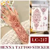 Nuevas Pegatinas de Tatuaje de Encaje de Henna Roja Transfronterizas con un Toque de Lujo, Pegatinas de Tatuaje Temporales Realistas para el Dorso de la Mano, Estilo Indio, En Stock