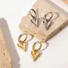 Pendientes Versátiles Estilo Coreano con Borla de Corazón Pendientes de Corazón de Acero Inoxidable Moda Personalizada Regalo para Dama Joyería al por Mayor