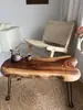 Mesa de Centro Plegable de Madera Maciza, Mesa Pequeña Simple para Balcón Exterior, Mesa Baja Tatami para Sala de Estar, Mesa de Centro para Balcón
