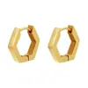 Nuevos Pendientes de Acero Inoxidable con Recubrimiento al Vacío, Clavos para Orejas que No se Desvanecen, Clips para Orejas de Personalidad de Moda Europeos y Americanos, Accesorios Versátiles para Mujer