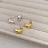 Pendientes Pequeños de Media Luna de Moda Estilo Mismo que la Blogger Coreana Fever, Aguja de Plata 925, Sencillos, Elegantes, Versátiles, Pendientes de Guisante