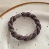 Banda Elástica Gruesa de Goma Duradera Coreana Alta Cuerda para Cabeza de Adulto Cuerda Negra para el Cabello de Mujer Cinta para el Cabello Cubierta Simple de Cuero