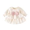 Roupas de Outono Novas para Bebês Transfronteiriças, Macacão Vestido Doce para Recém-Nascidos Meninas, Macacão Único Estilo Primavera e Outono