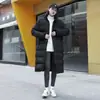 Abrigo deportivo de algodón largo de invierno hasta la rodilla para hombres y mujeres, chaqueta de entrenamiento con capucha engrosada para atletas, abrigo de entrenamiento de invierno a juego para padres e hijos