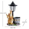 Família Transfronteiriça de Três Coelhos Resina Luzes Solares de Exterior Estátua de Animal para Casa Ornamentos Decoração de Caminho de Pátio