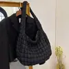 Bolsa de Nube Grande Plegada al por Mayor Comercio Exterior para Mujer Estilo Coreano Tamaño L Bolsa de Mano Gran Capacidad Cruzada Bolsa de Algodón Bolso de Hombro