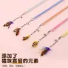 Vara de teaser retrátil com pena para gatos, brinquedo interativo para animais de estimação para gatos, acessórios para gatos com cabeça substituível, novo favorito para gatos