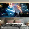Personalidad Cyberpunk Marca de Moda Tela Colgante Estilo ins Tela de Fondo Pared de Fondo para Habitación Fresca Tapiz de Transformación de Dormitorio Lienzo