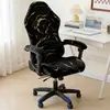 Funda para Silla de E-sports Transfronteriza Funda para Silla de Juego Funda para Silla de Escritorio Terciopelo Zorro Plateado Estampado a Prueba de Polvo Elástica Funda para Silla Competitiva de Cafetería de Internet